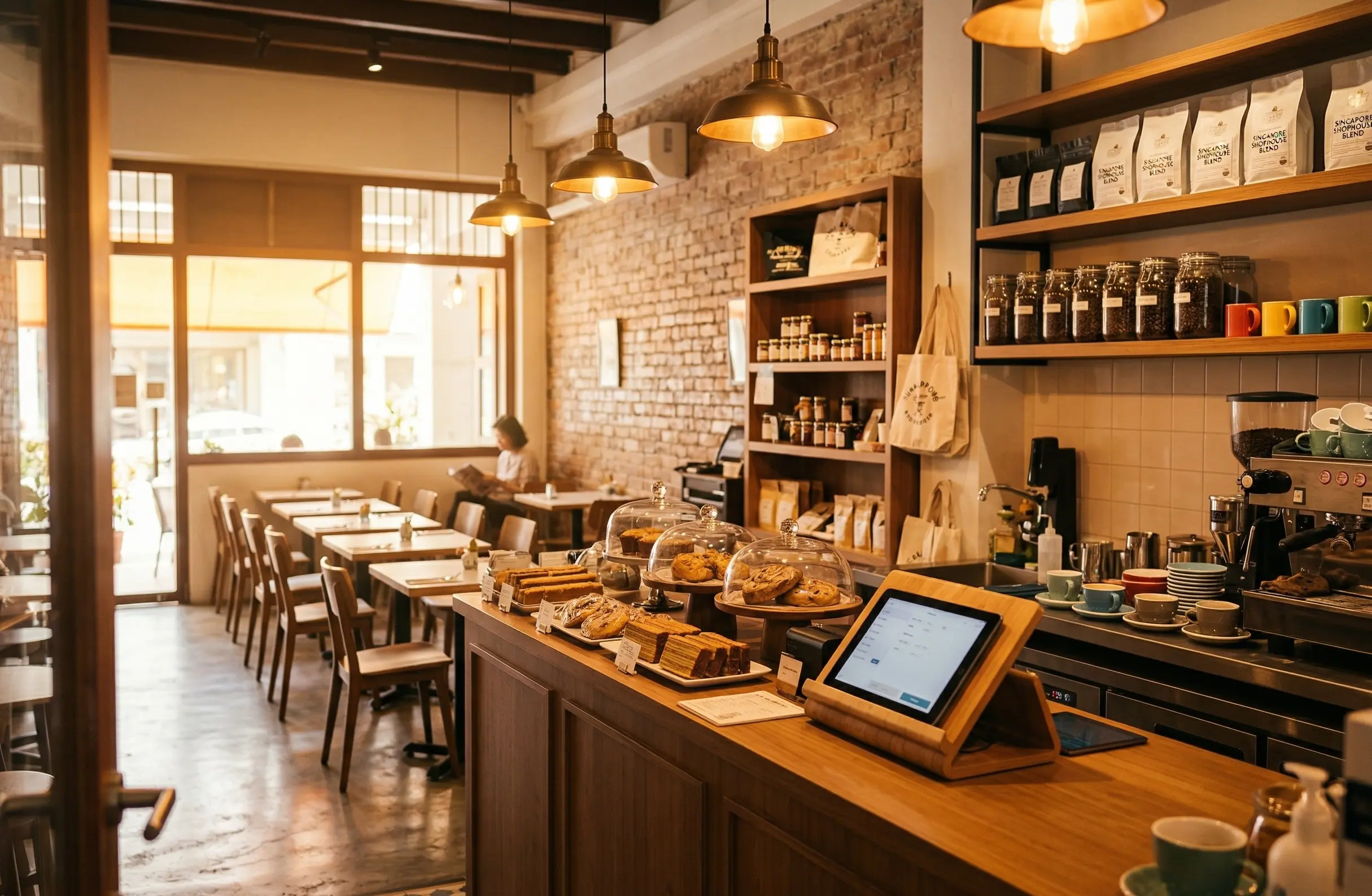 Singapore hawker stall - MecWise POS in action